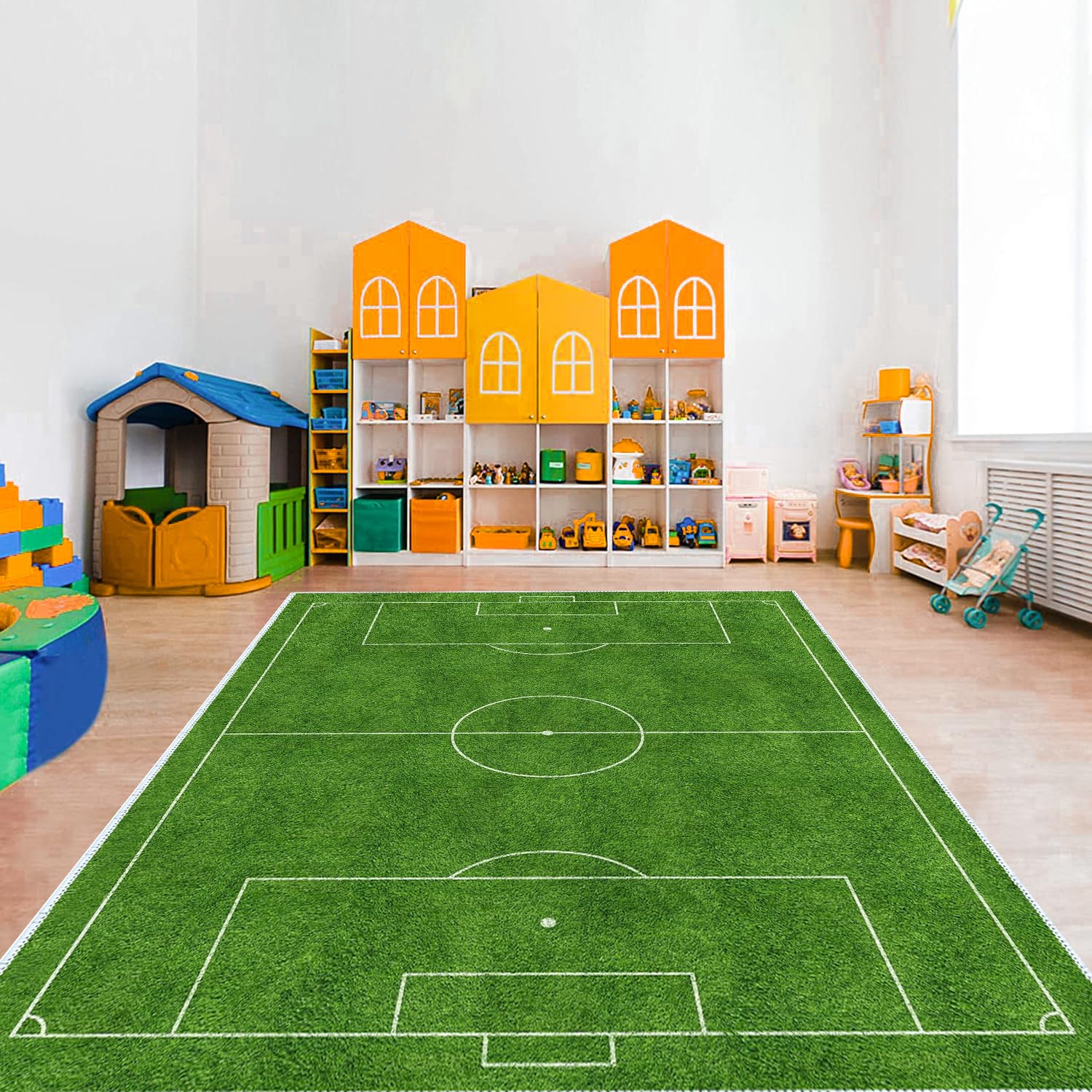 Tappeto Campo da Calcio per Camera Bambini