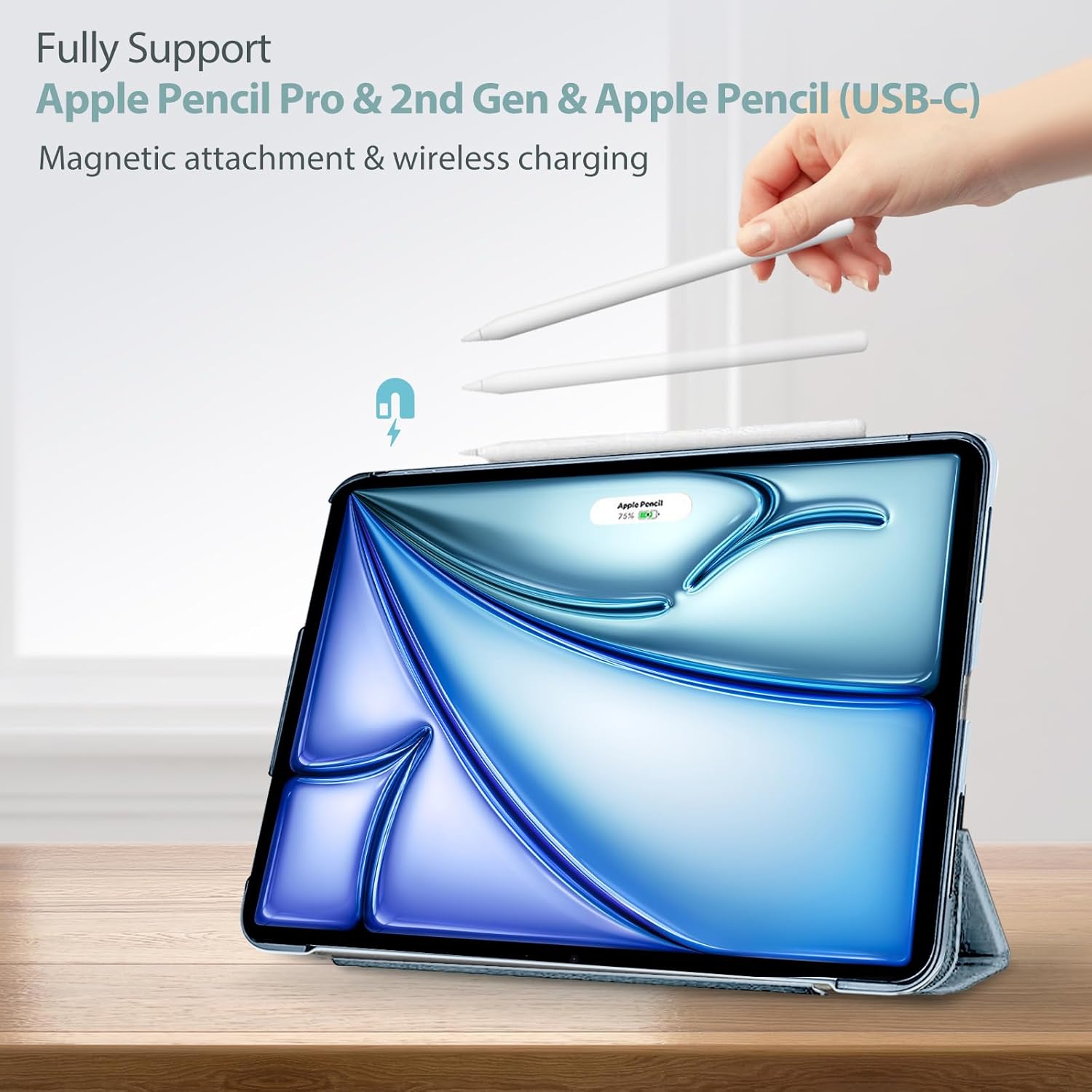 Procase Custodia iPad Air 11" M2 2024 / 10.9", Azul Celeste - immagine 3