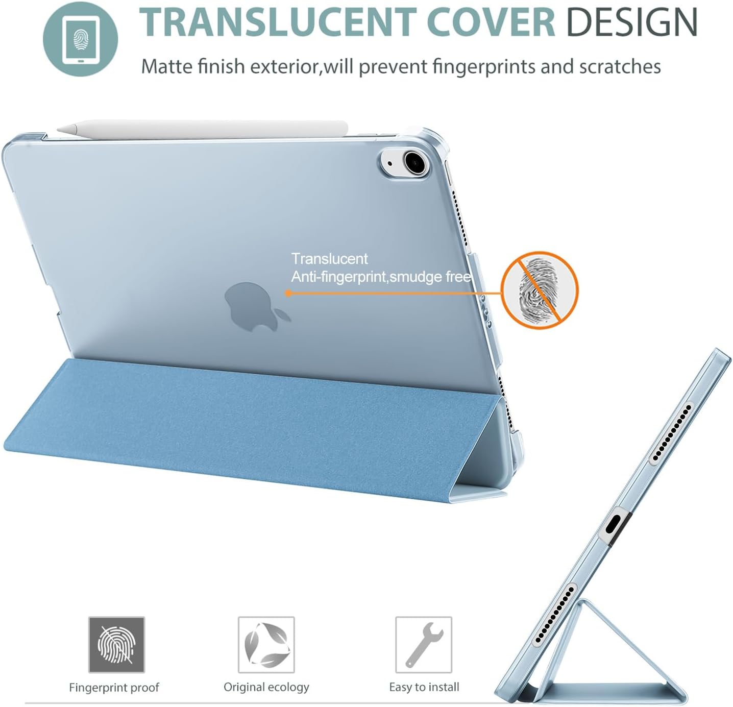 Procase Custodia iPad Air 11" M2 2024 / 10.9", Azul Celeste - immagine 4