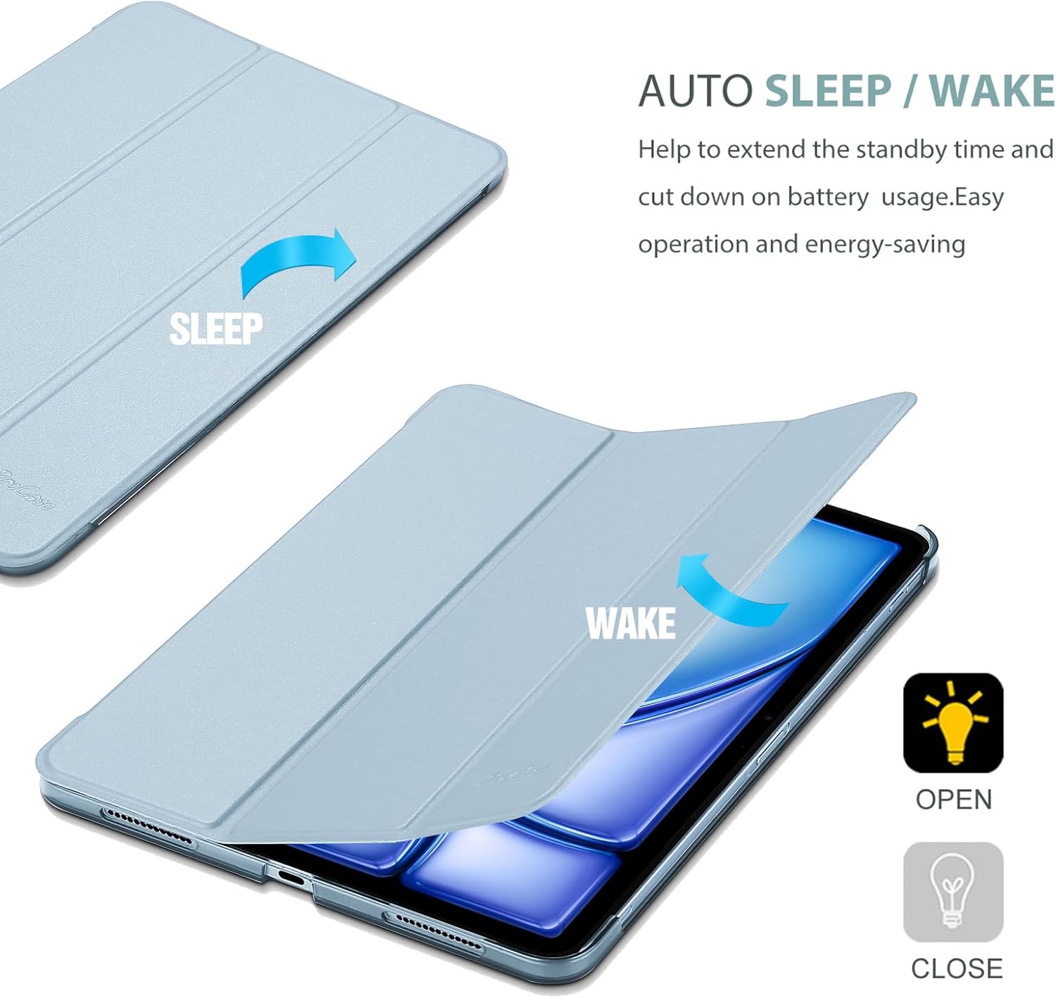 Procase Custodia iPad Air 11" M2 2024 / 10.9", Azul Celeste - immagine 7