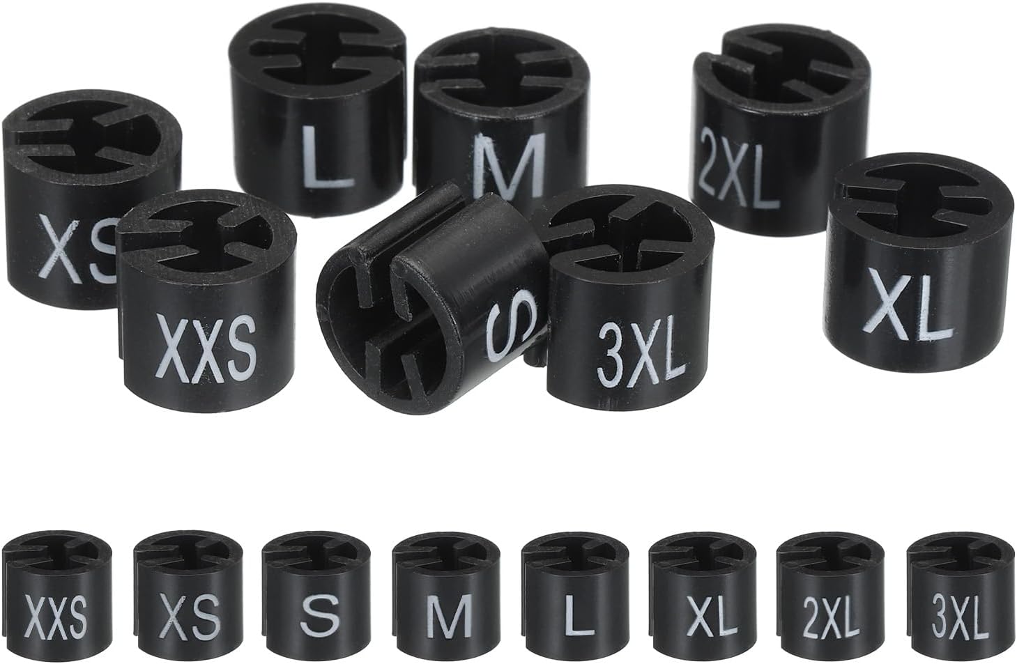 Quarkzman Segnataglie per Appendiabiti XXS-3XL, Nero - immagine 1