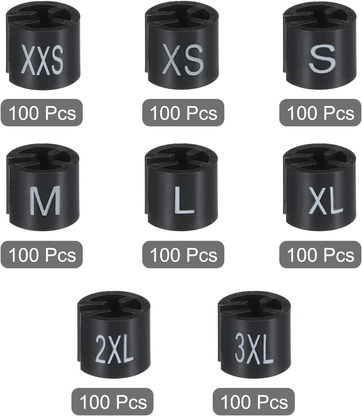 Quarkzman Segnataglie per Appendiabiti XXS-3XL, Nero - immagine 3