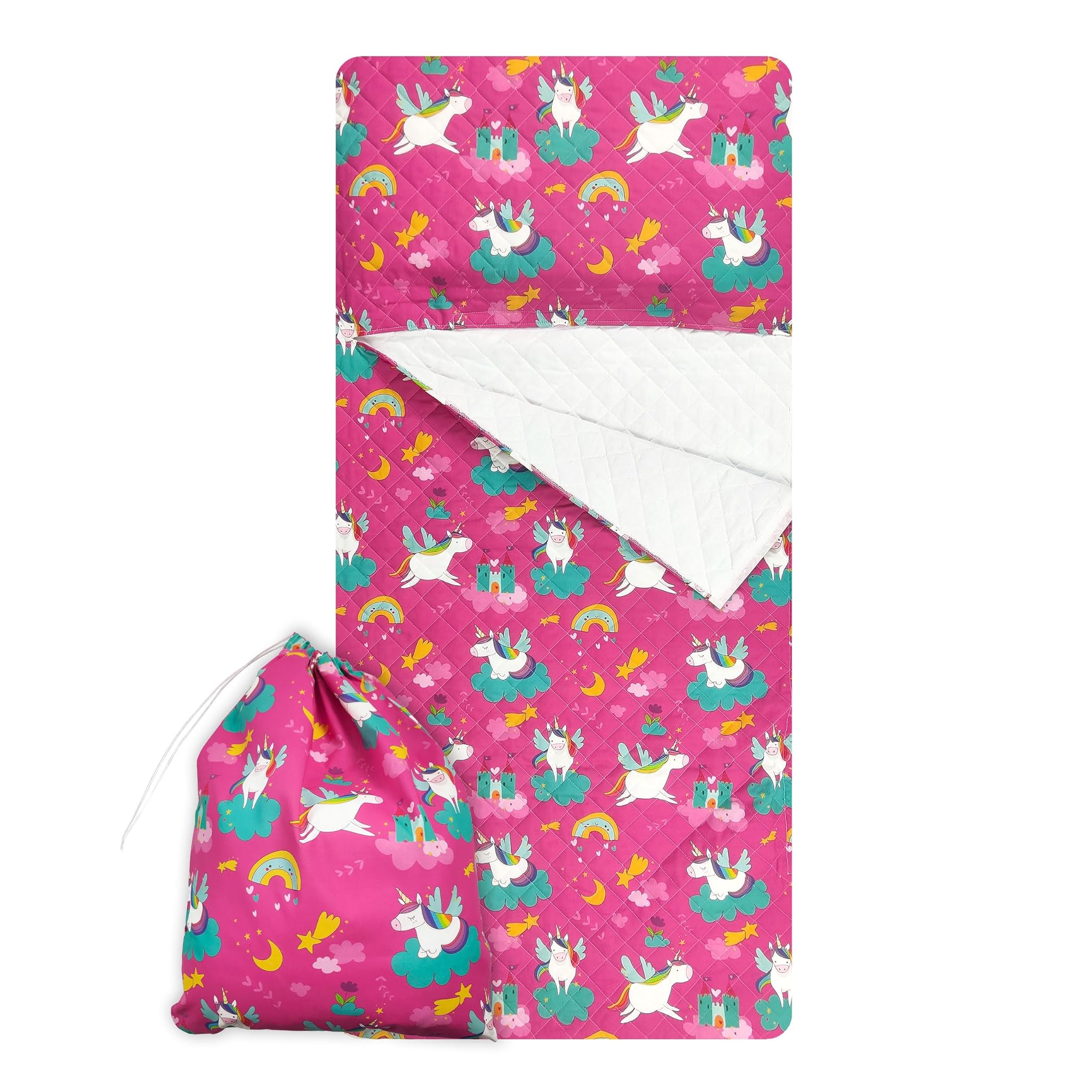 Set Asilo Sacco Nanna e Sacchetto Unicorni e Arcobaleni