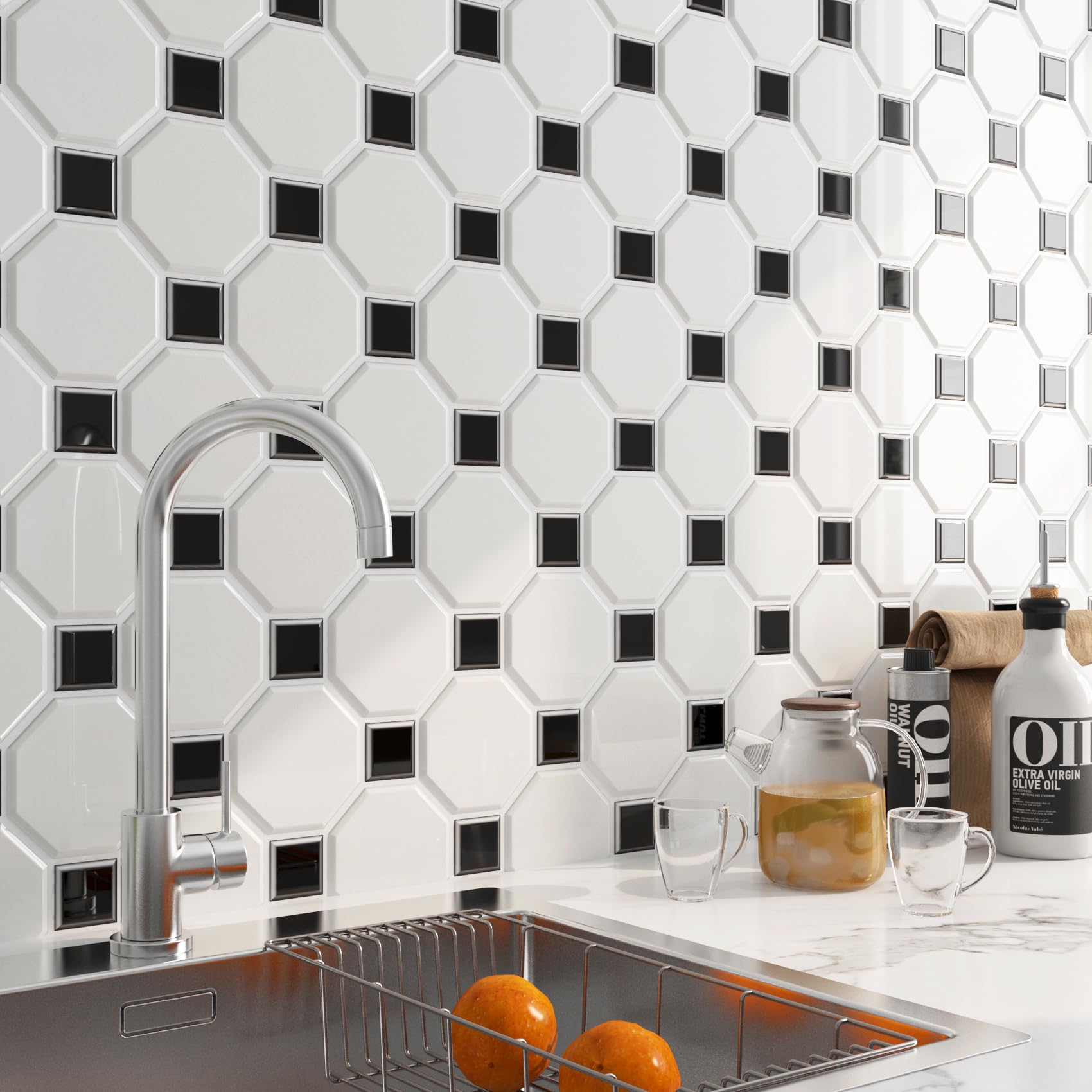 Funstick Piastrelle Adesive Esagonali 3D 30x30cm 5pz