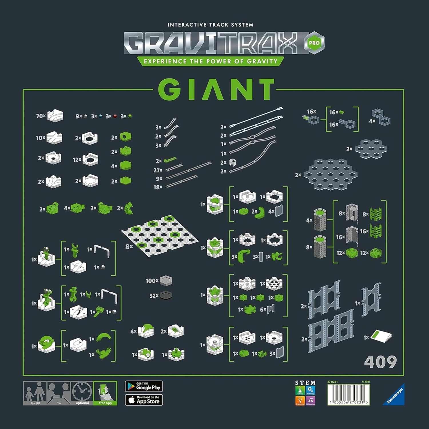 Ravensburger Gravitrax Pro Giant Starter Set 409 Pezzi - immagine 5