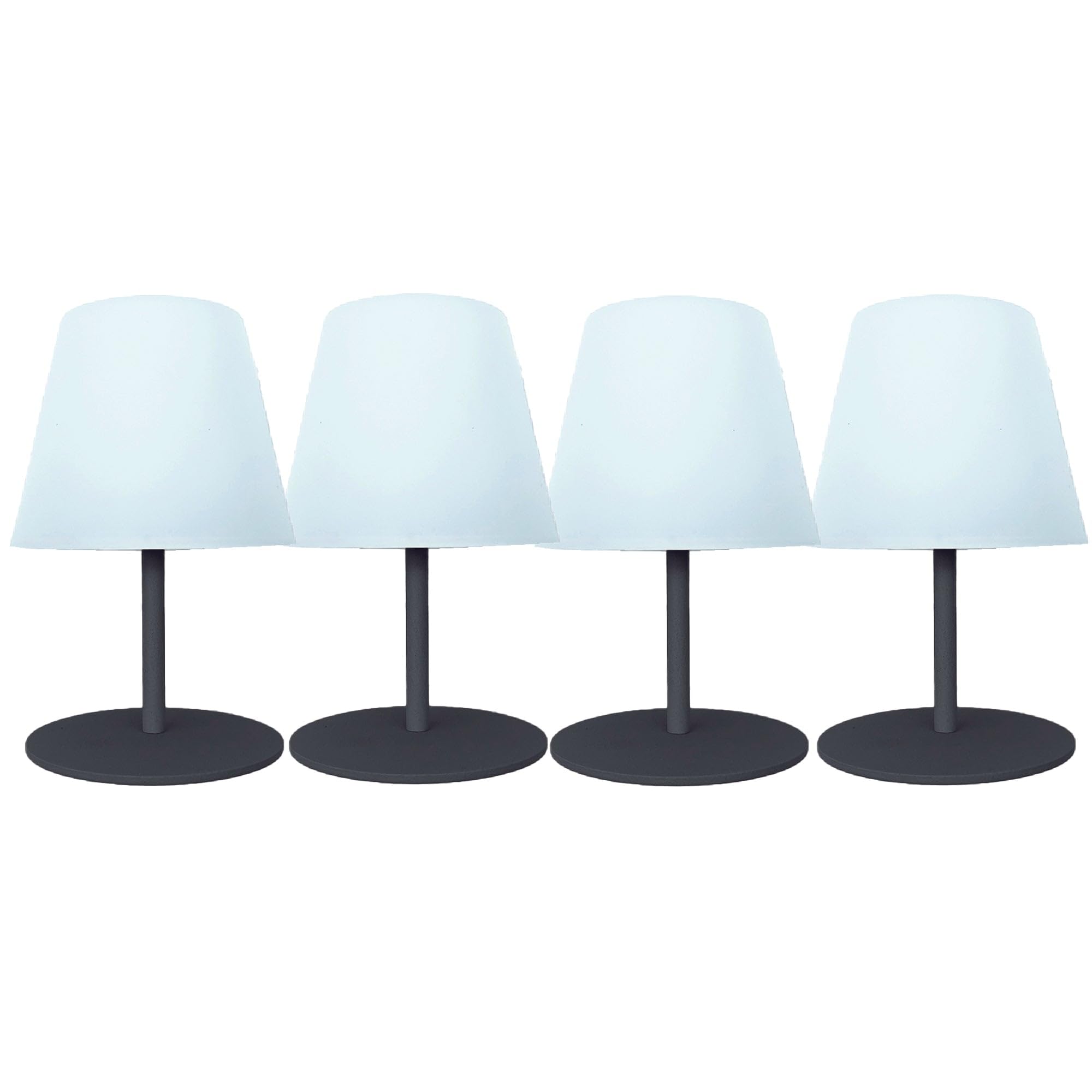 Lumisky Set 4 Mini Lampade da Tavolo LED Grigio H16 cm