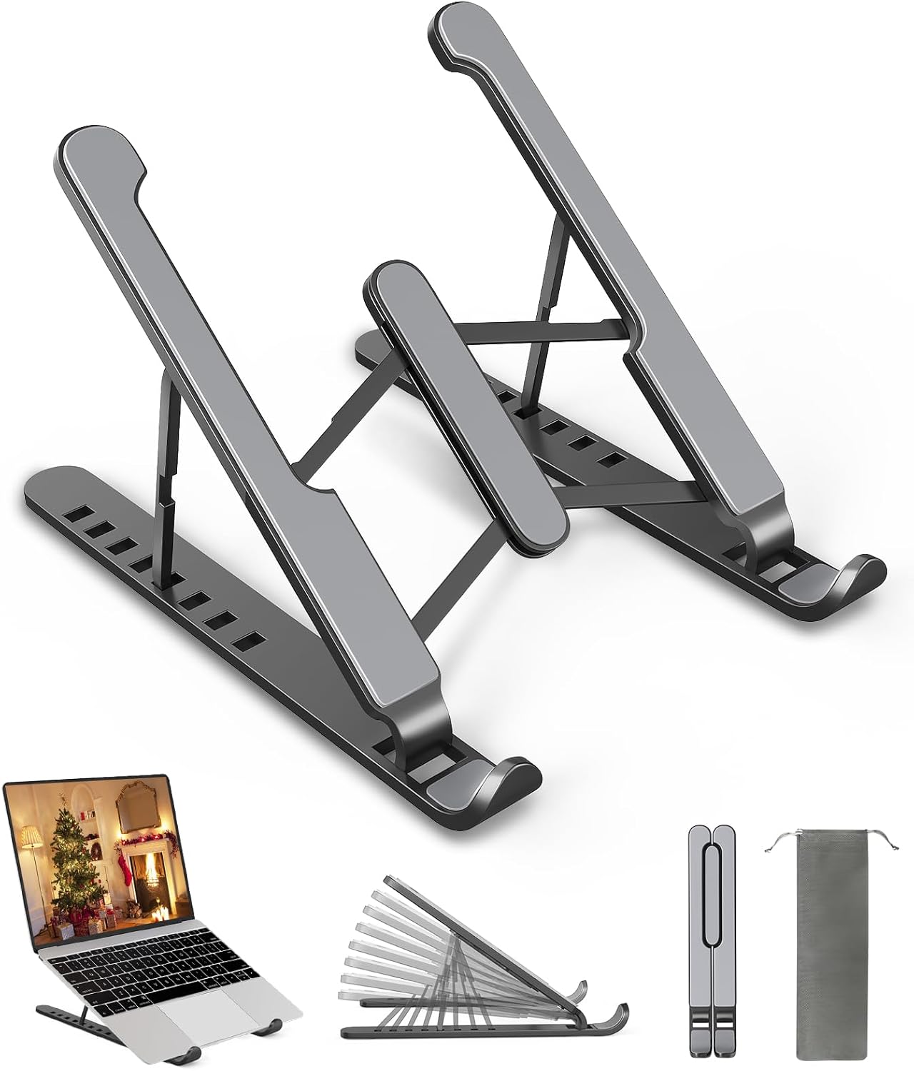 Supporto PC Portatile Pieghevole 8 Livelli Regolabile - immagine 1