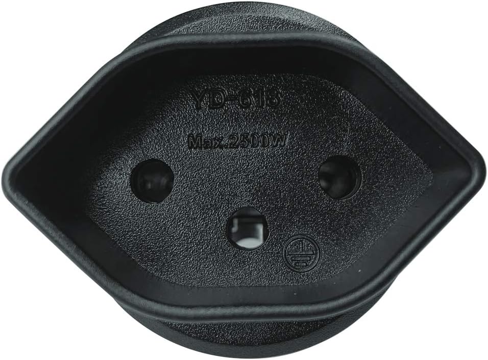 Spina Adattatore Svizzera/Liechtenstein a UE (10 Pezzi, Nero) - immagine 3