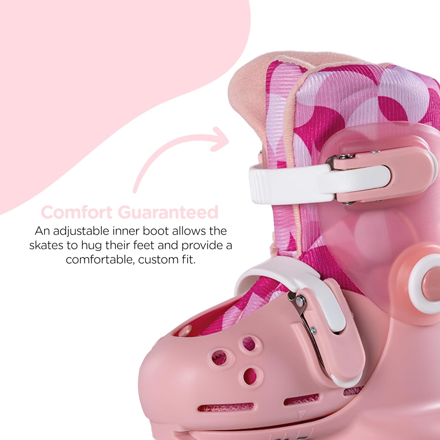 Yvolution Pattini a Rotelle 2 in 1 per Bambini, Rosa - immagine 4