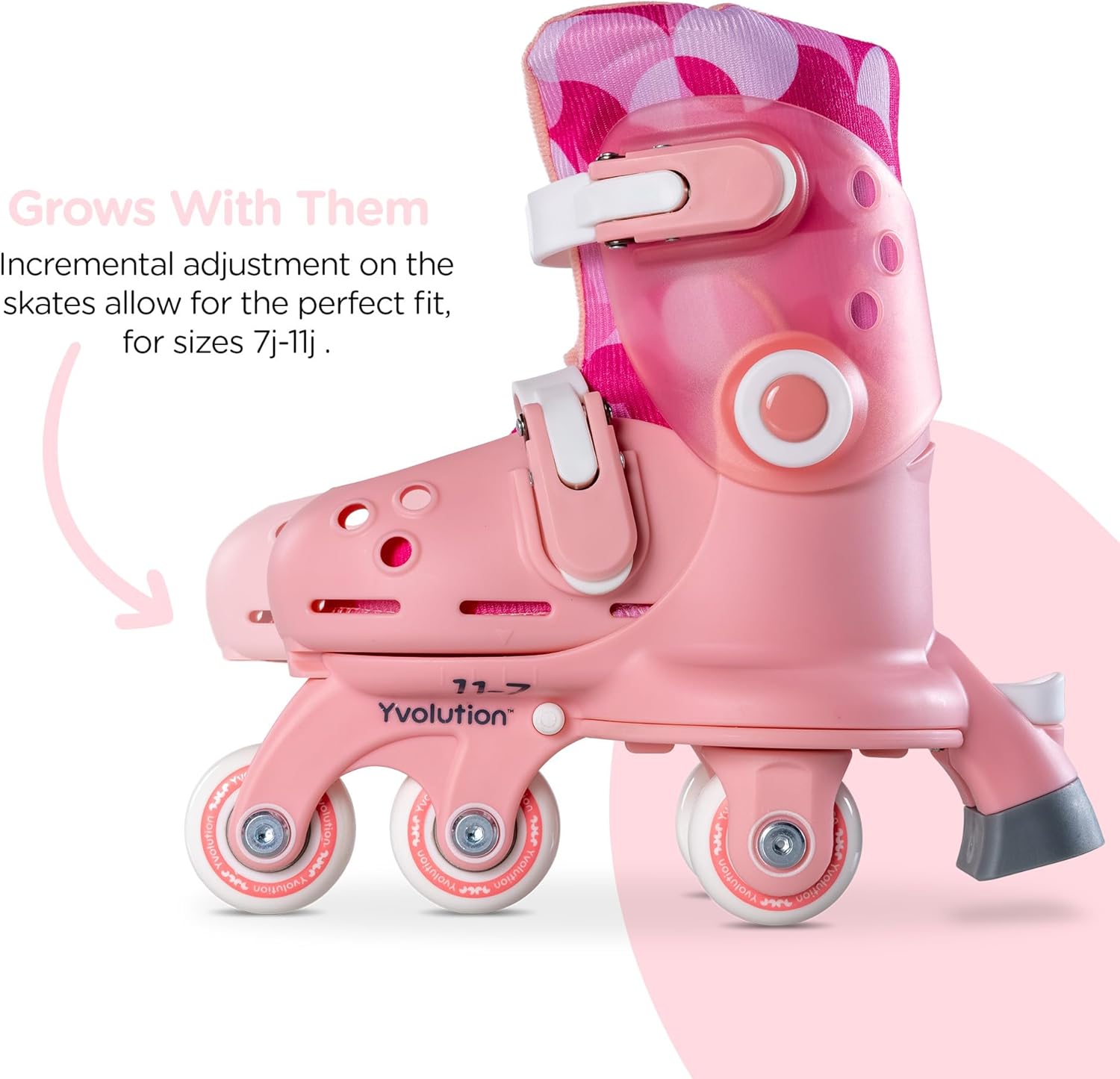 Yvolution Pattini a Rotelle 2 in 1 per Bambini, Rosa - immagine 6