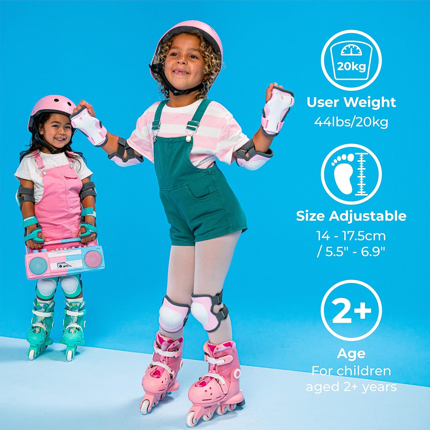 Yvolution Pattini a Rotelle 2 in 1 per Bambini, Rosa - immagine 7