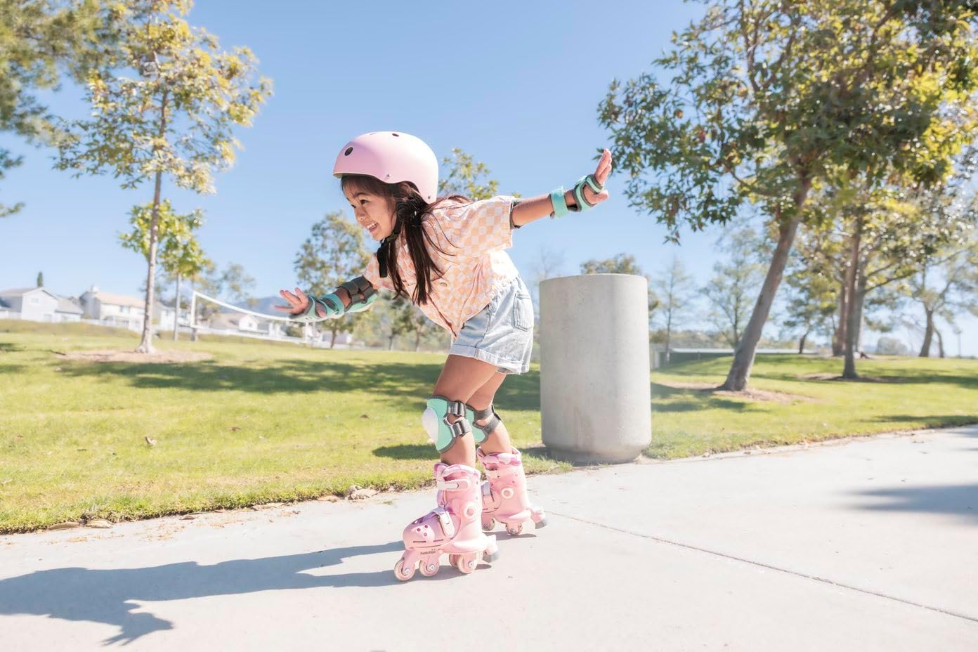 Yvolution Pattini a Rotelle 2 in 1 per Bambini, Rosa - immagine 8