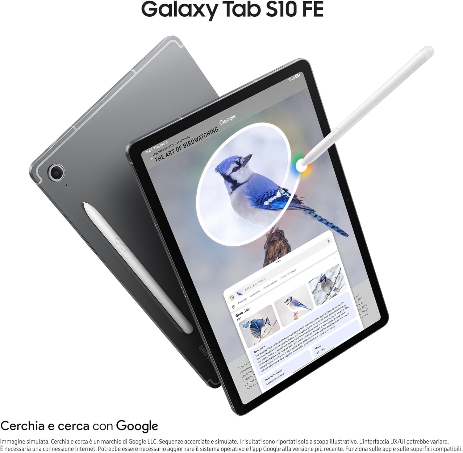 Samsung Galaxy Tab S10 FE - Tablet Android 10.9" LCD, Gray - immagine 2