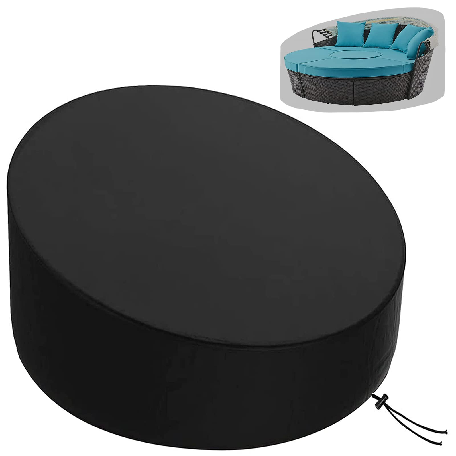 KEKAFU Copertura Isola Prendisole Rotonda, Nera