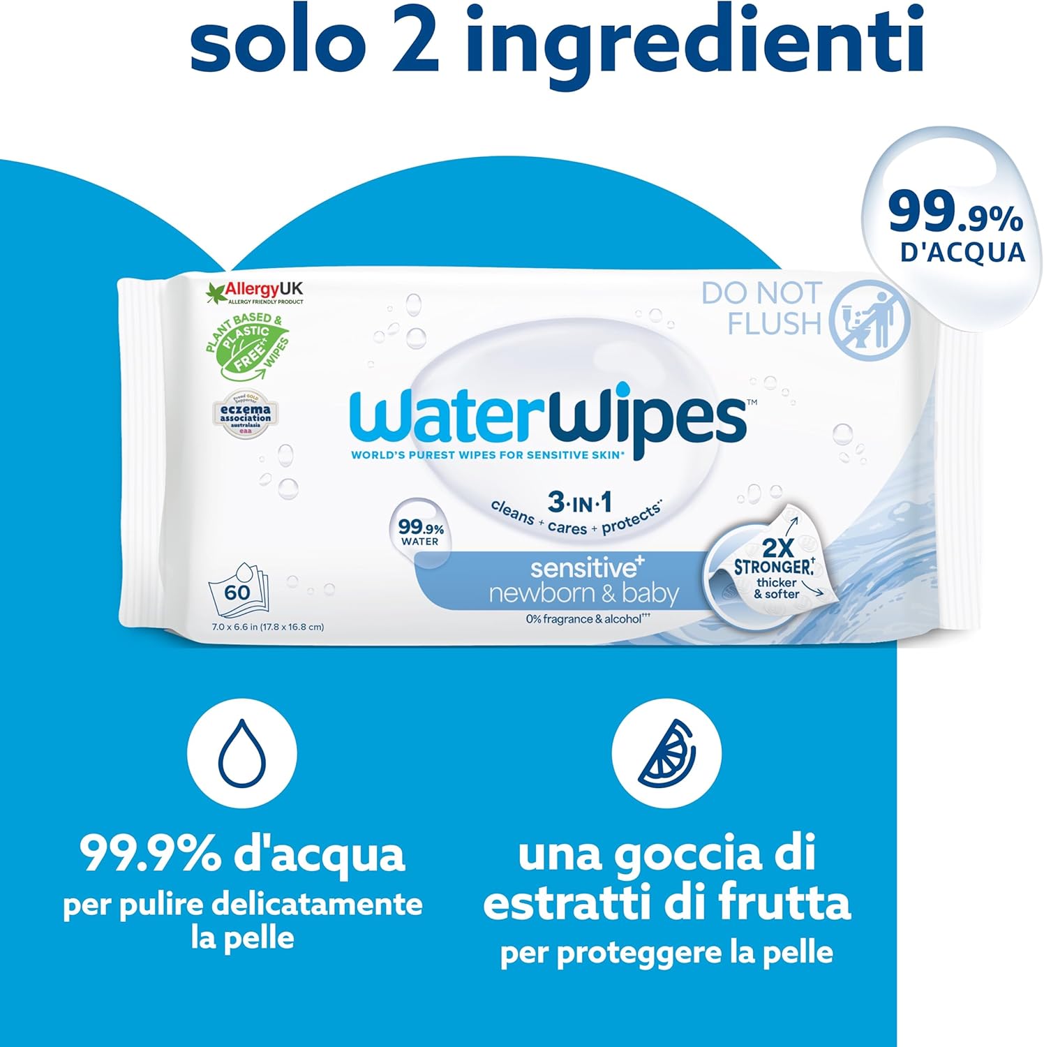 Waterwipes Sensitive+ Salviette Neonato 240 Pezzi - immagine 4
