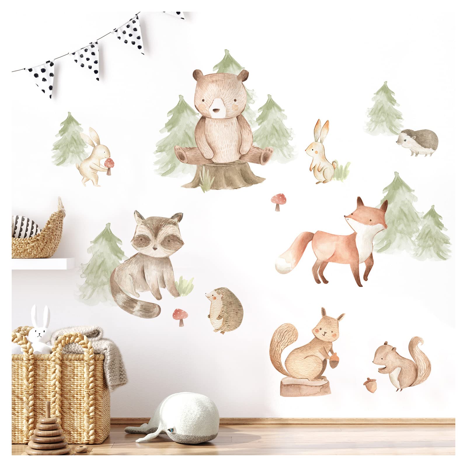 Little Deco DL844-4 - Adesivo da Parete Animali della Foresta