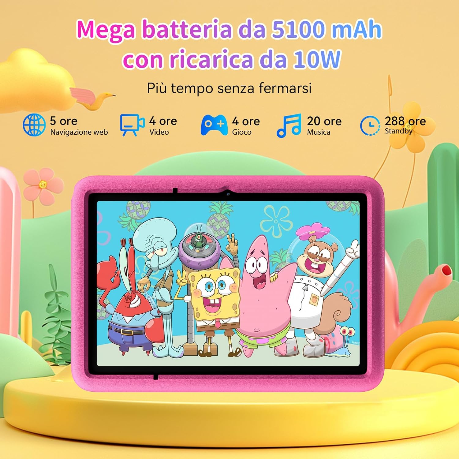 Blackview TabA6 Kids Tablet per Bambini 10 Pollici, Rosa - immagine 4