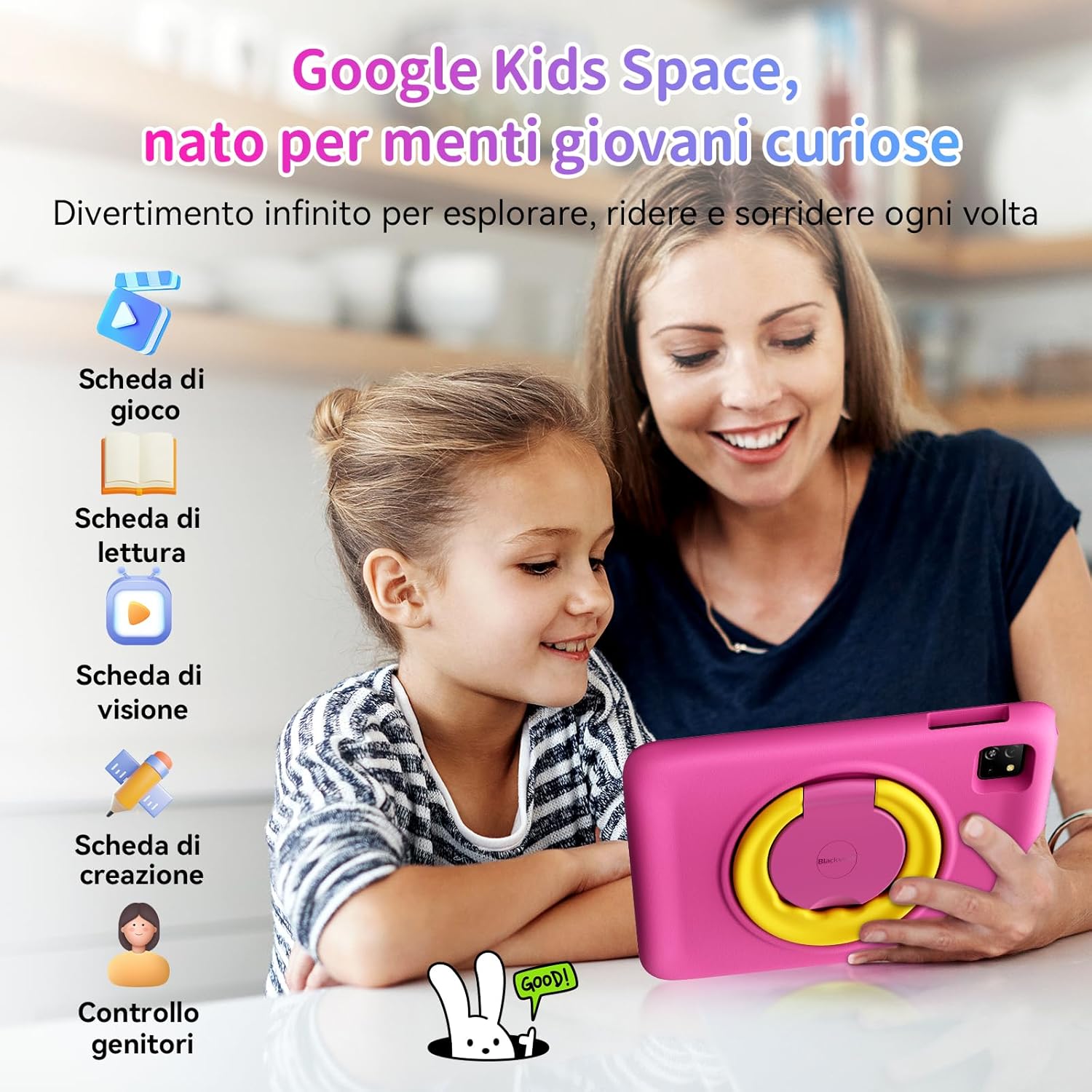 Blackview TabA6 Kids Tablet per Bambini 10 Pollici, Rosa - immagine 7