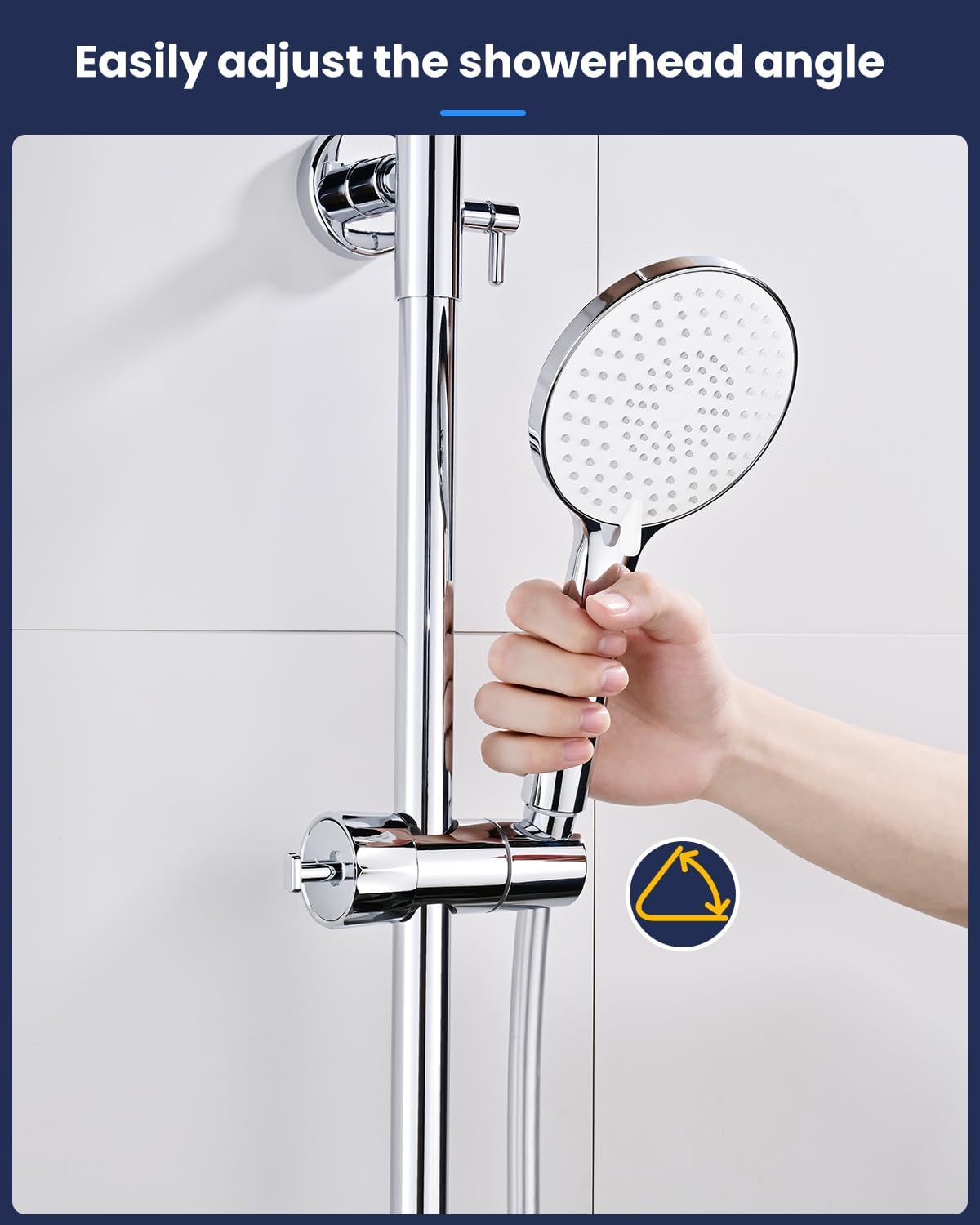 Yeaupe Supporto Doccia Universale Regolabile Cromato - immagine 4