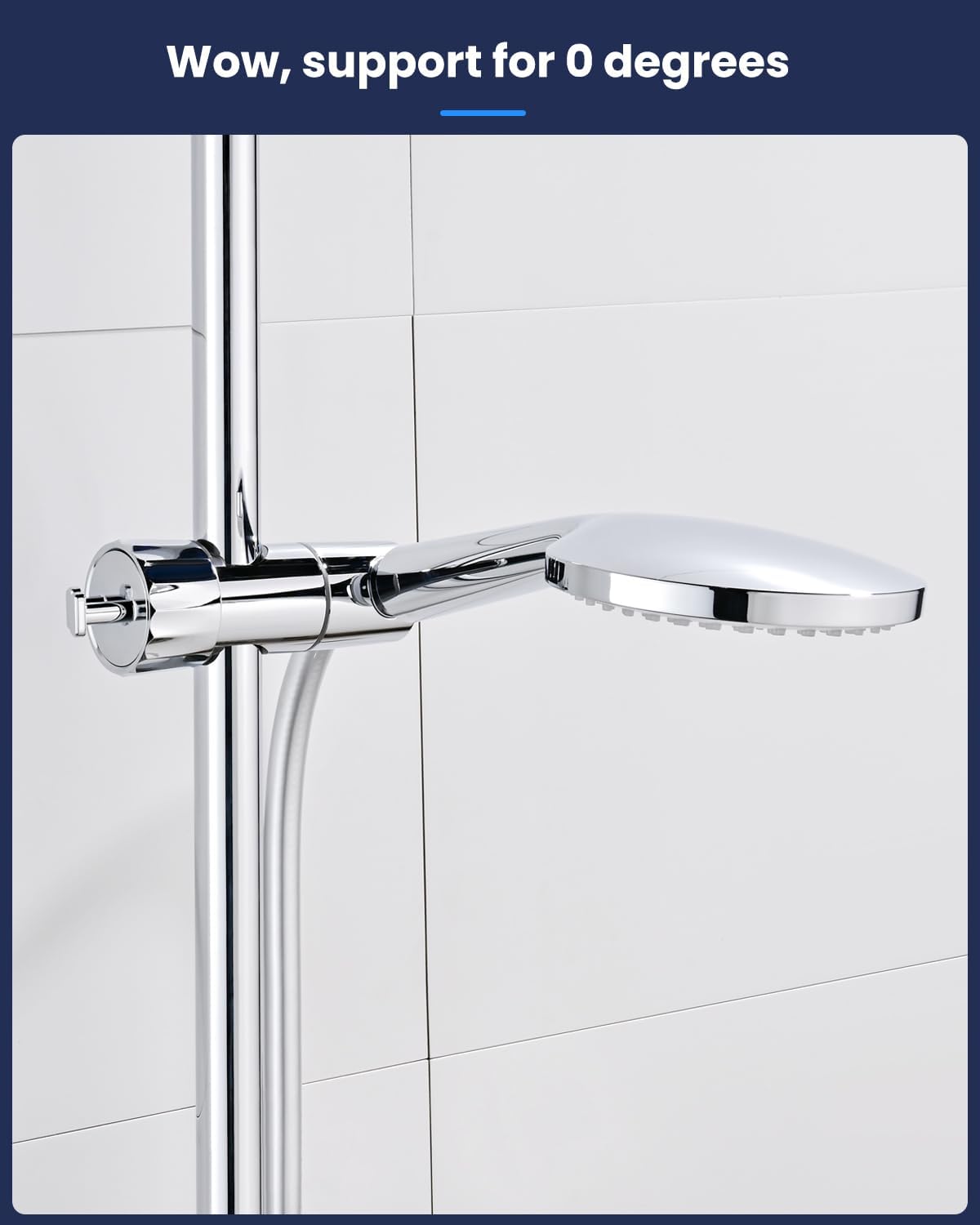 Yeaupe Supporto Doccia Universale Regolabile Cromato - immagine 5
