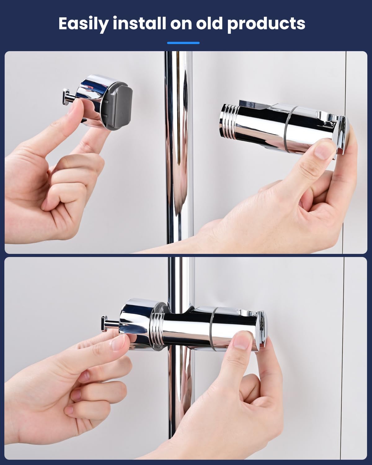 Yeaupe Supporto Doccia Universale Regolabile Cromato - immagine 7