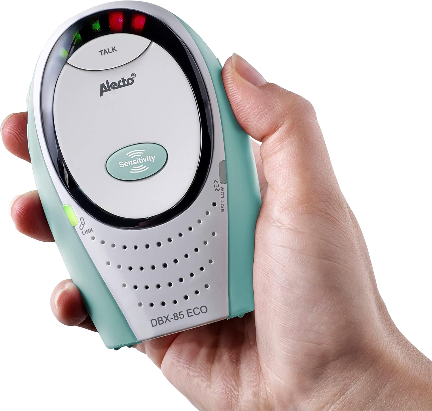 Alecto DECT Babyphone con Sparbetrieb, Display, Bianco/Grigio - immagine 3