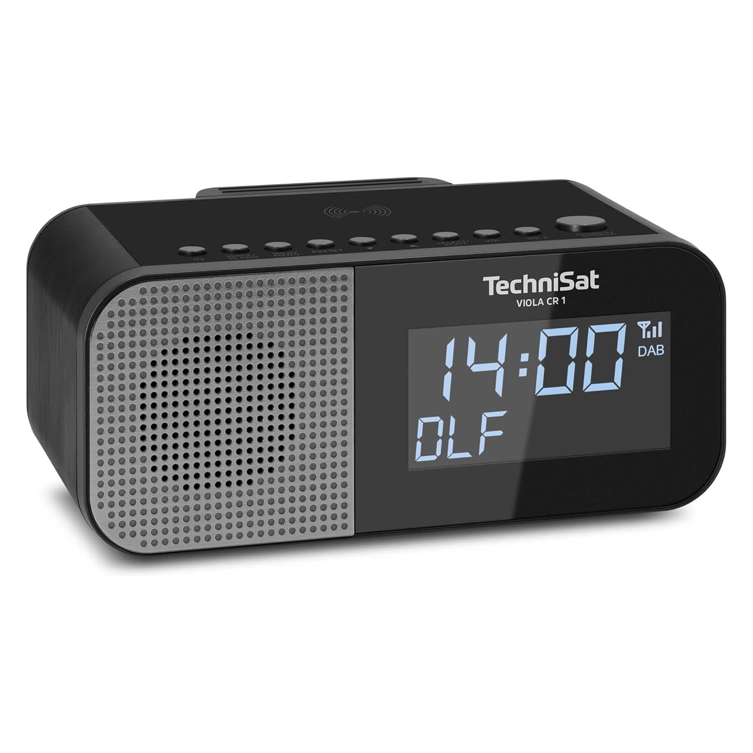 TechniSat 0000/2969 VIOLA CR 1 - DAB+ Radiosveglia con Ricarica Wireless, Nera