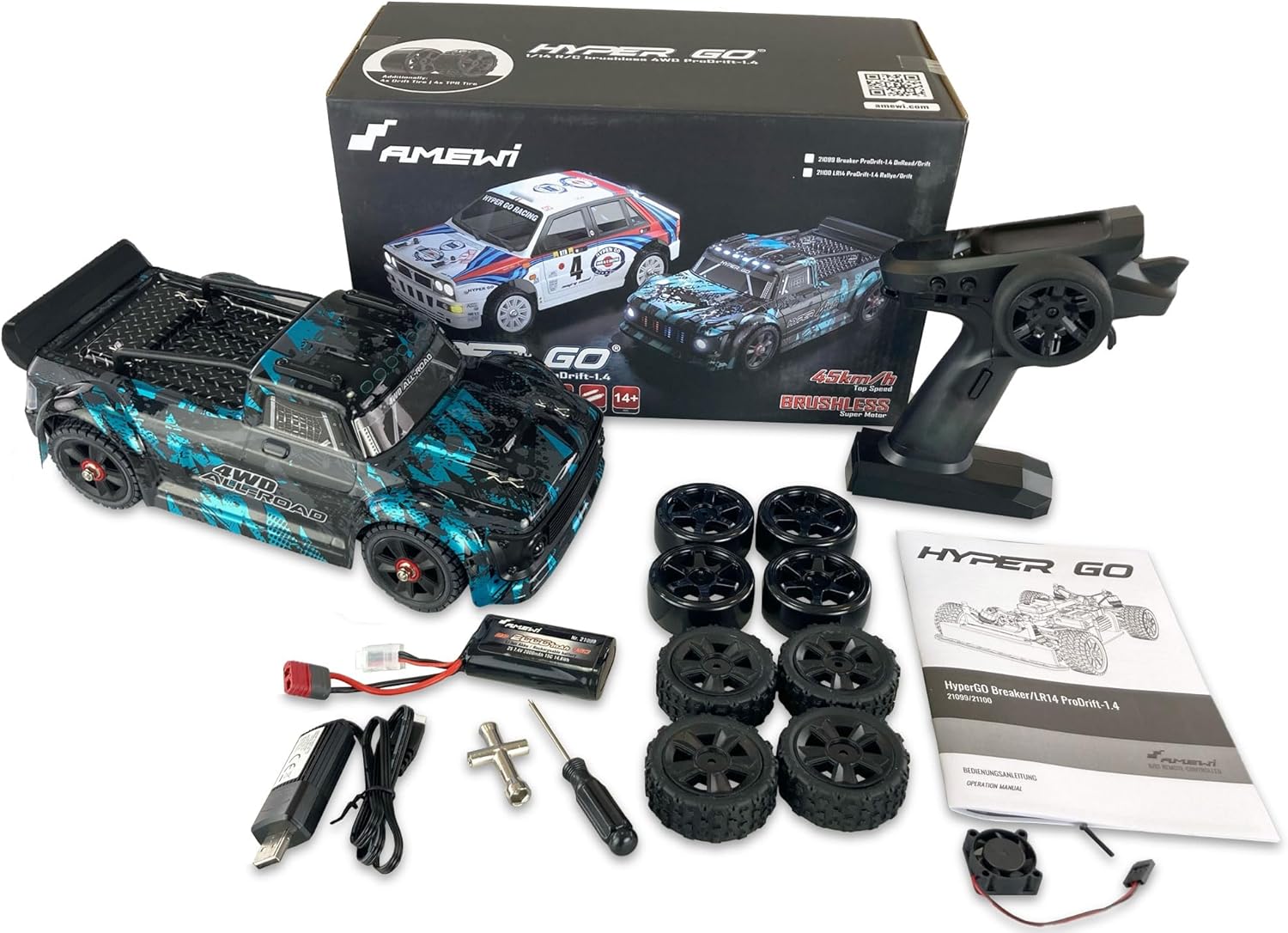Amewi Hyper Go Breaker ProDrift-1.4 OnRoad/Drift 1:14 RTR - immagine 2