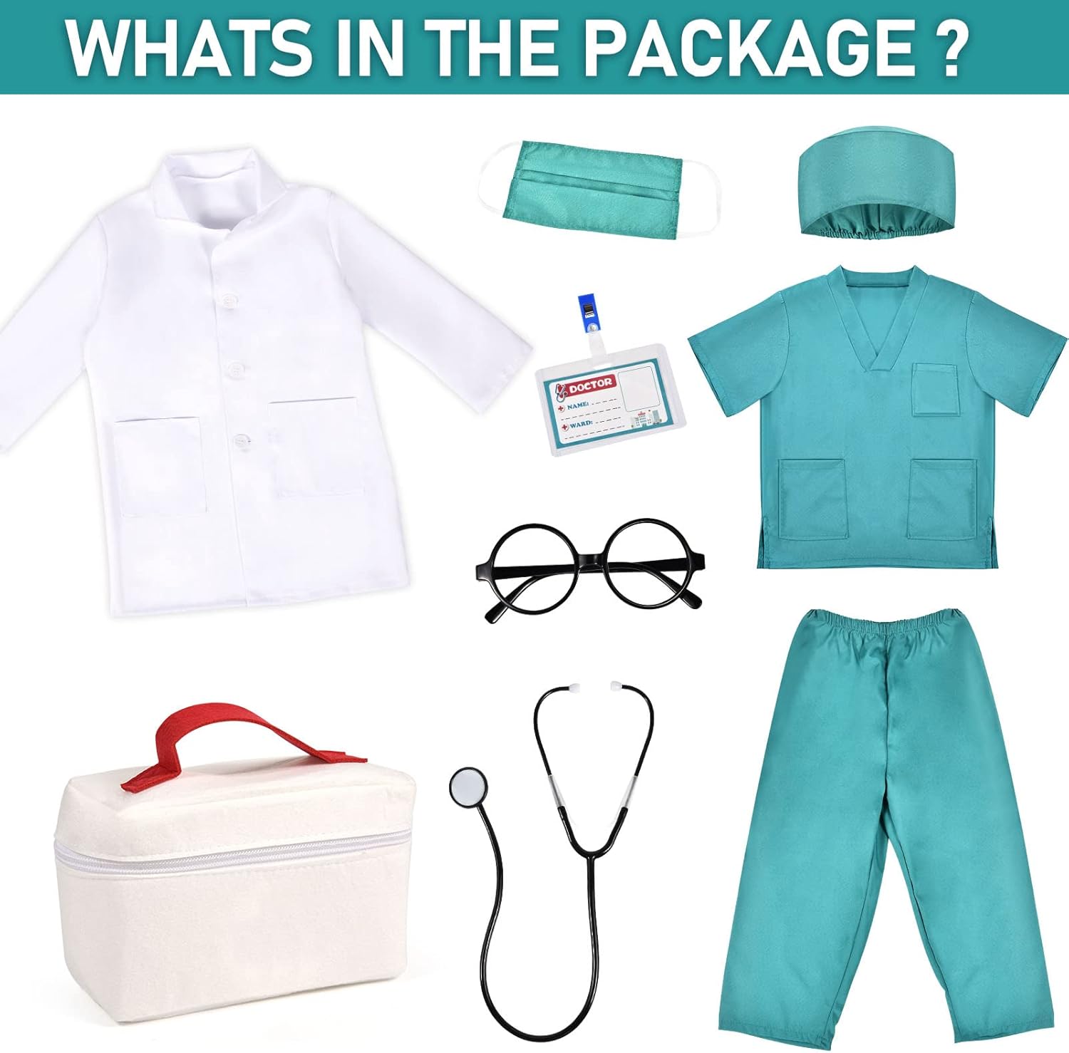 Tacobear Kit Dottore per Bambini 9 Pezzi - immagine 2