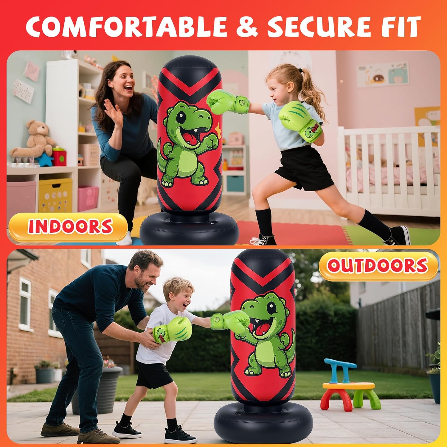 Ninonly Sacco da Boxe Bambini Gonfiabile 130cm - immagine 5