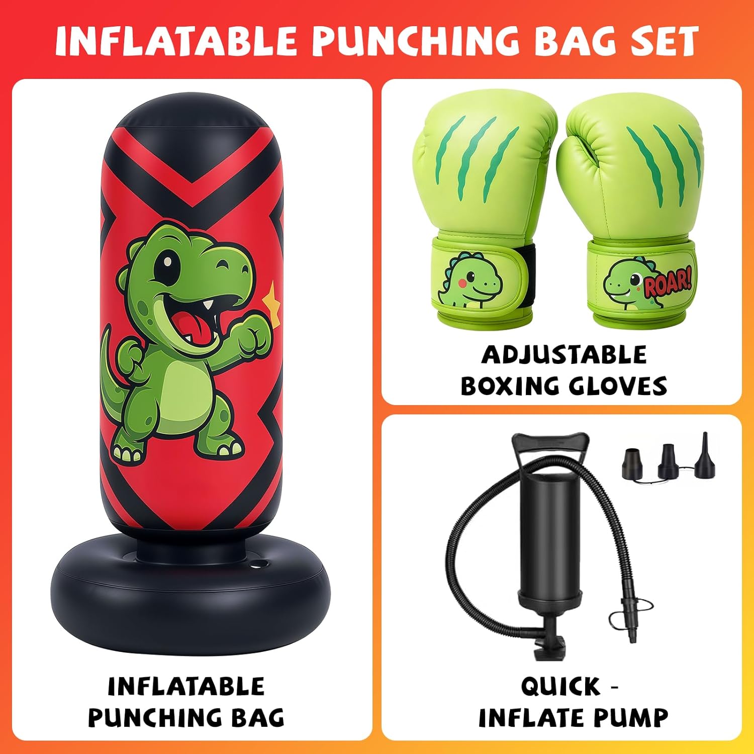 Ninonly Sacco da Boxe Bambini Gonfiabile 130cm - immagine 8