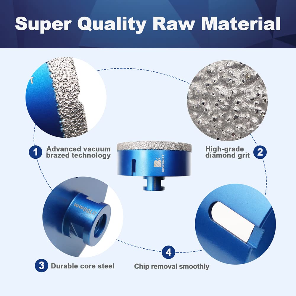 Brschnitt Punta per Trapano Diamantata 100mm M14 - immagine 4