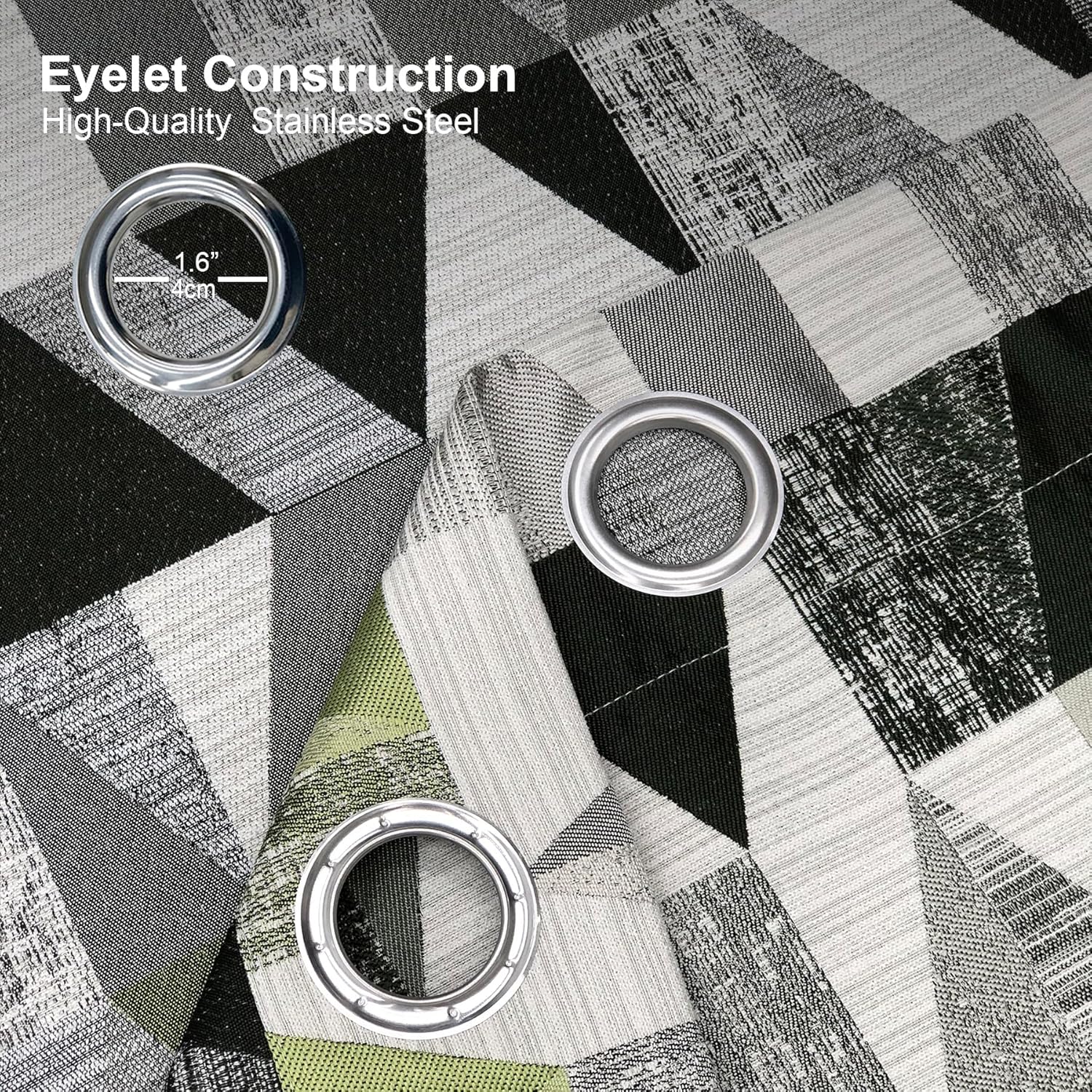 Always4u Tende Oscuranti Effetto Lino 140x245 cm, Verde - immagine 4