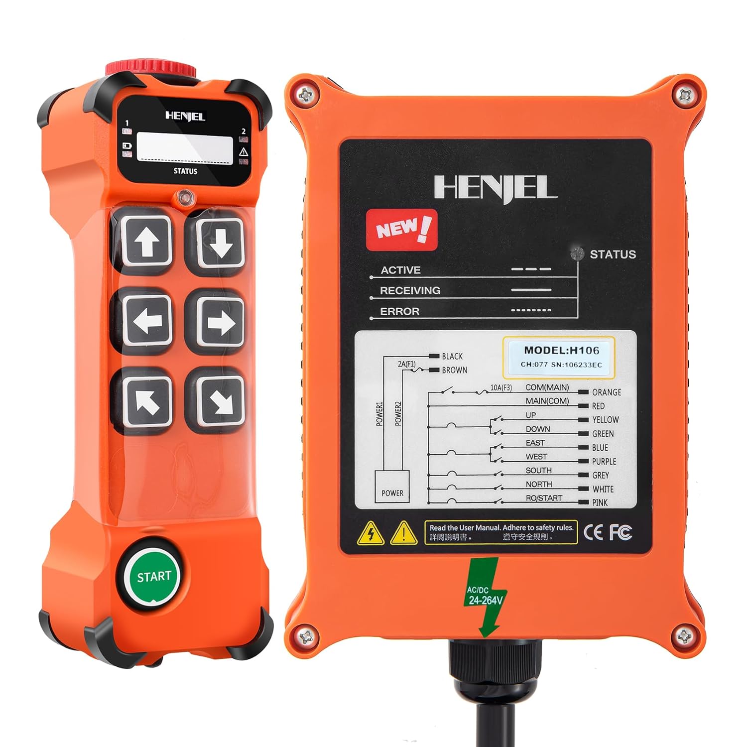 Telecomando Industriale Wireless per Gru 6 Bottoni - immagine 1