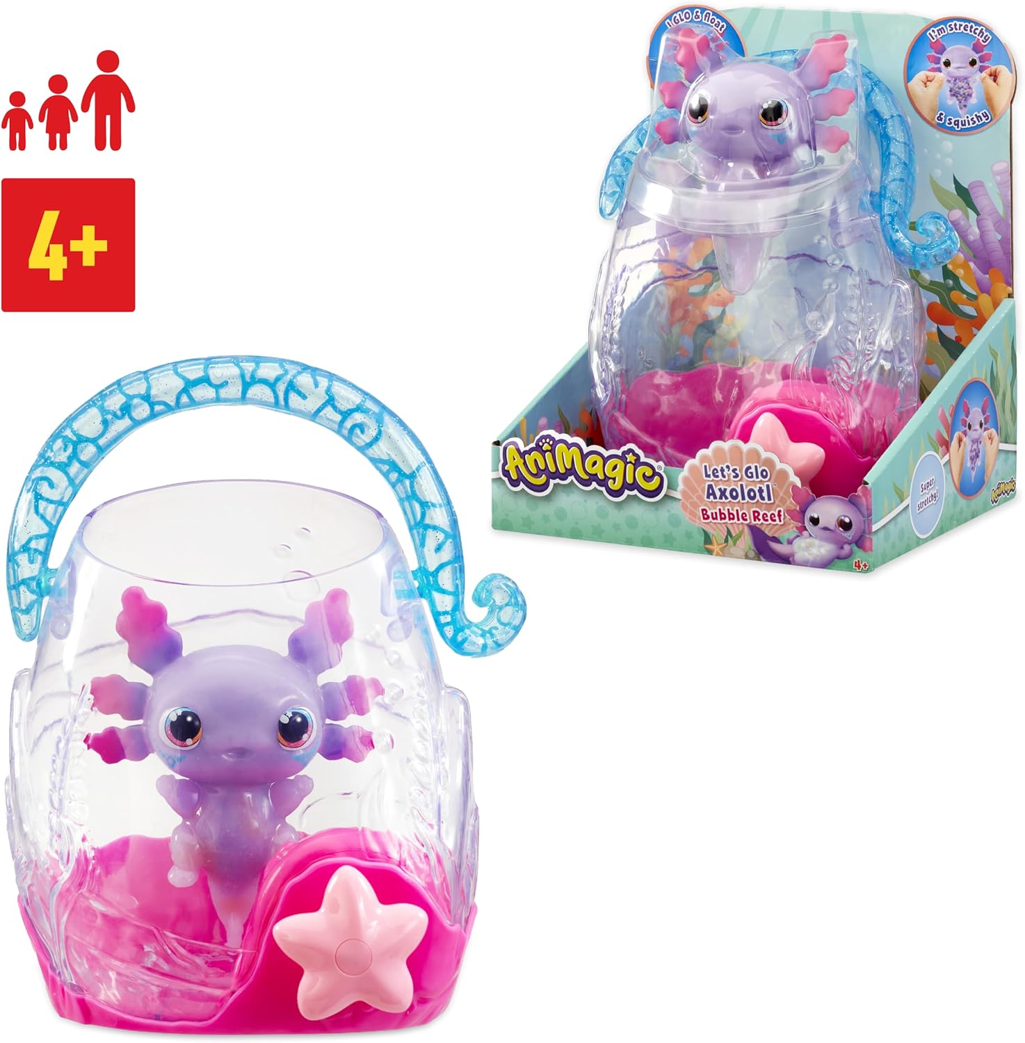 Animagic Acquario Axolotl - Animale Flessibile Luminoso - immagine 2
