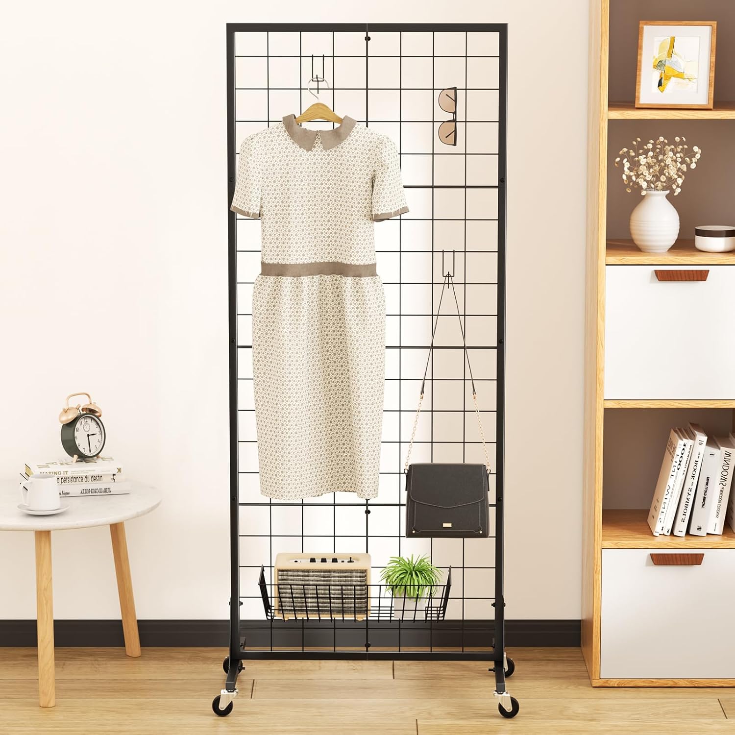 WELDUN Scaffale Espositivo Gridwall con Ruote - immagine 4