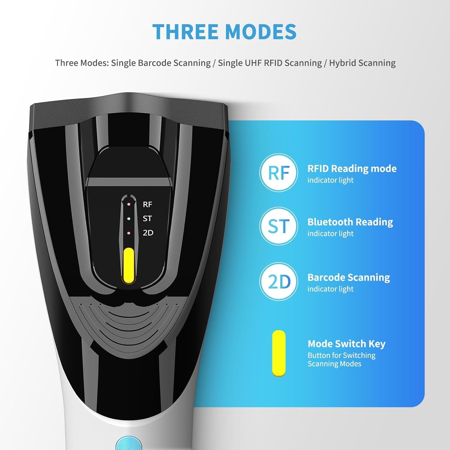 Netum Scanner Codici a Barre 2D RFID Ibrido Wireless DS8500 - immagine 3