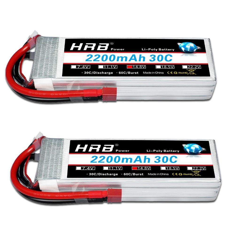 HRB Batteria Lipo 2200mAh 14,8V 30C 4S (2 confezioni)