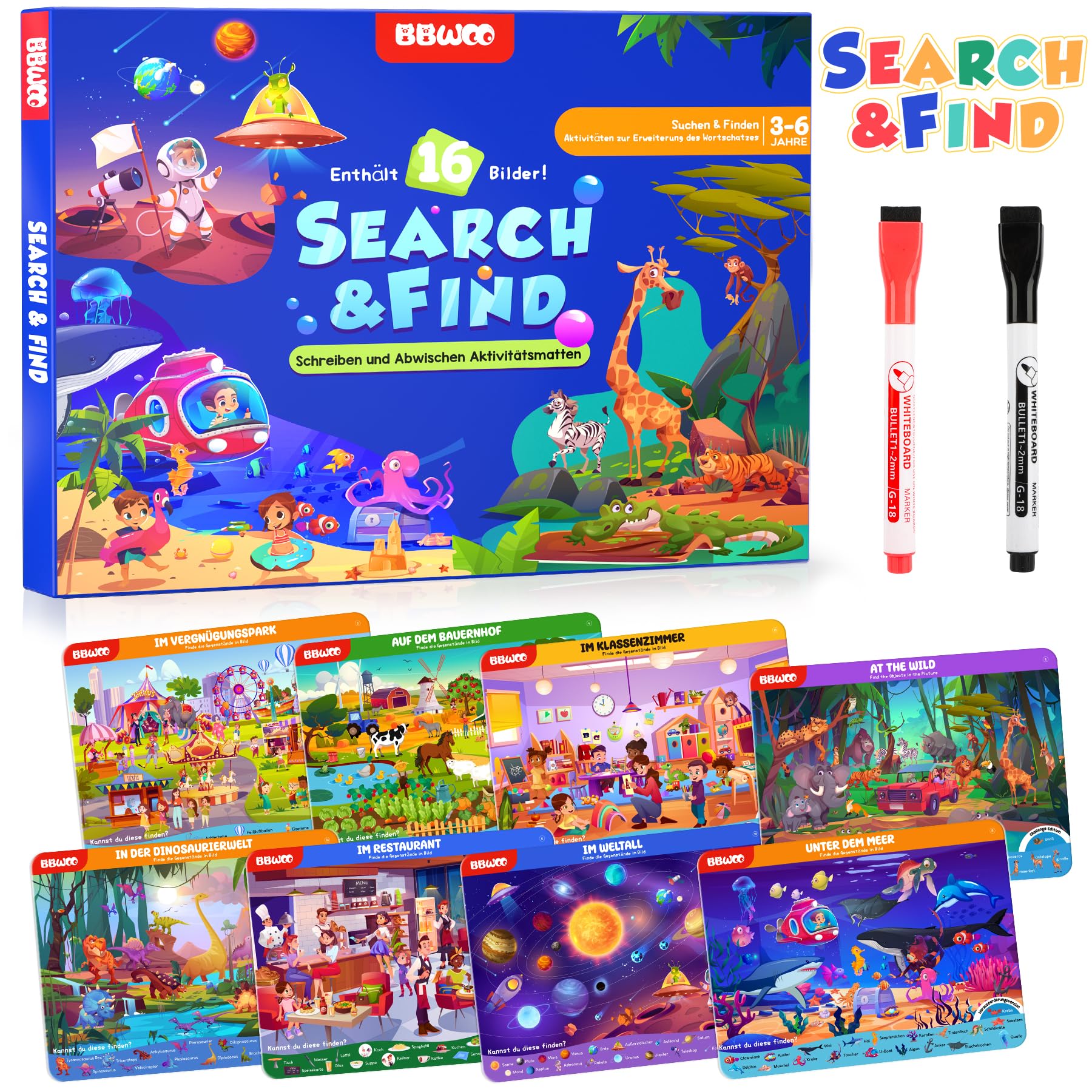 Giochi Educativi Tedeschi - Cerca e Trova per Bambini