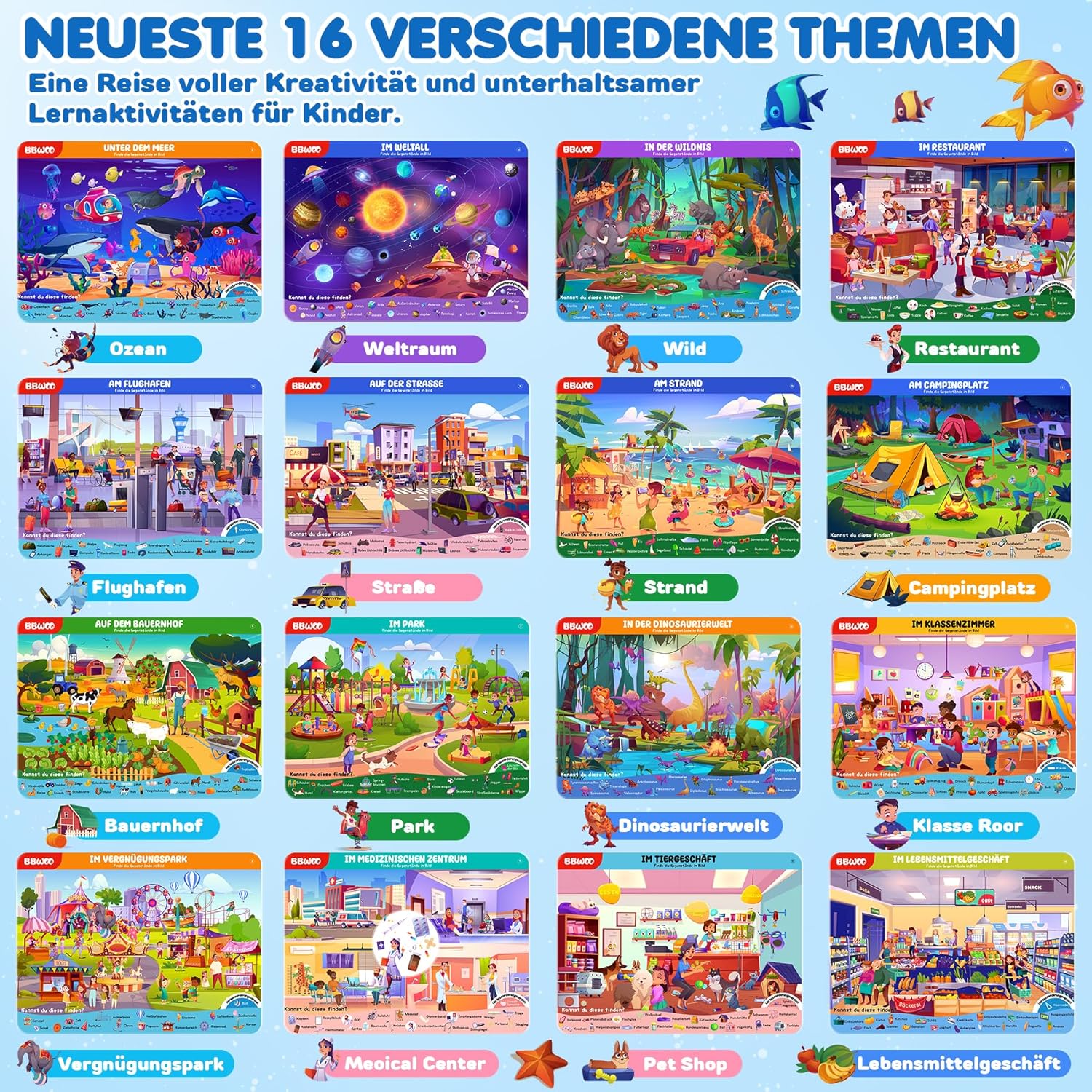 Giochi Educativi Tedeschi - Cerca e Trova per Bambini - immagine 5