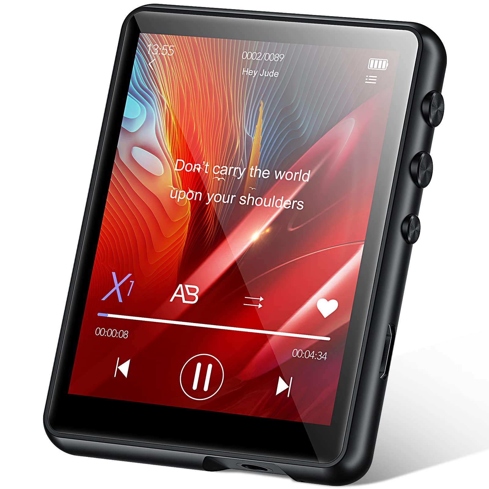 Lettore MP3 Bluetooth 5.3 64GB con Schermo Full Touch 2.4"