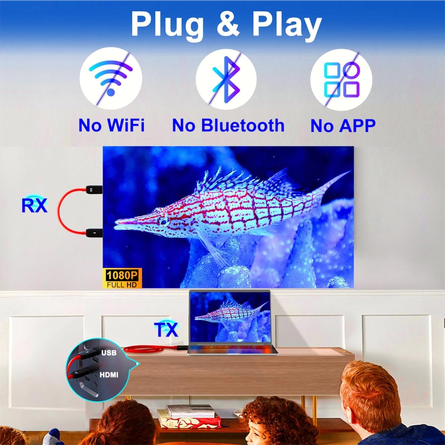 Cavo HDMI Wireless Extender 1080P - immagine 3