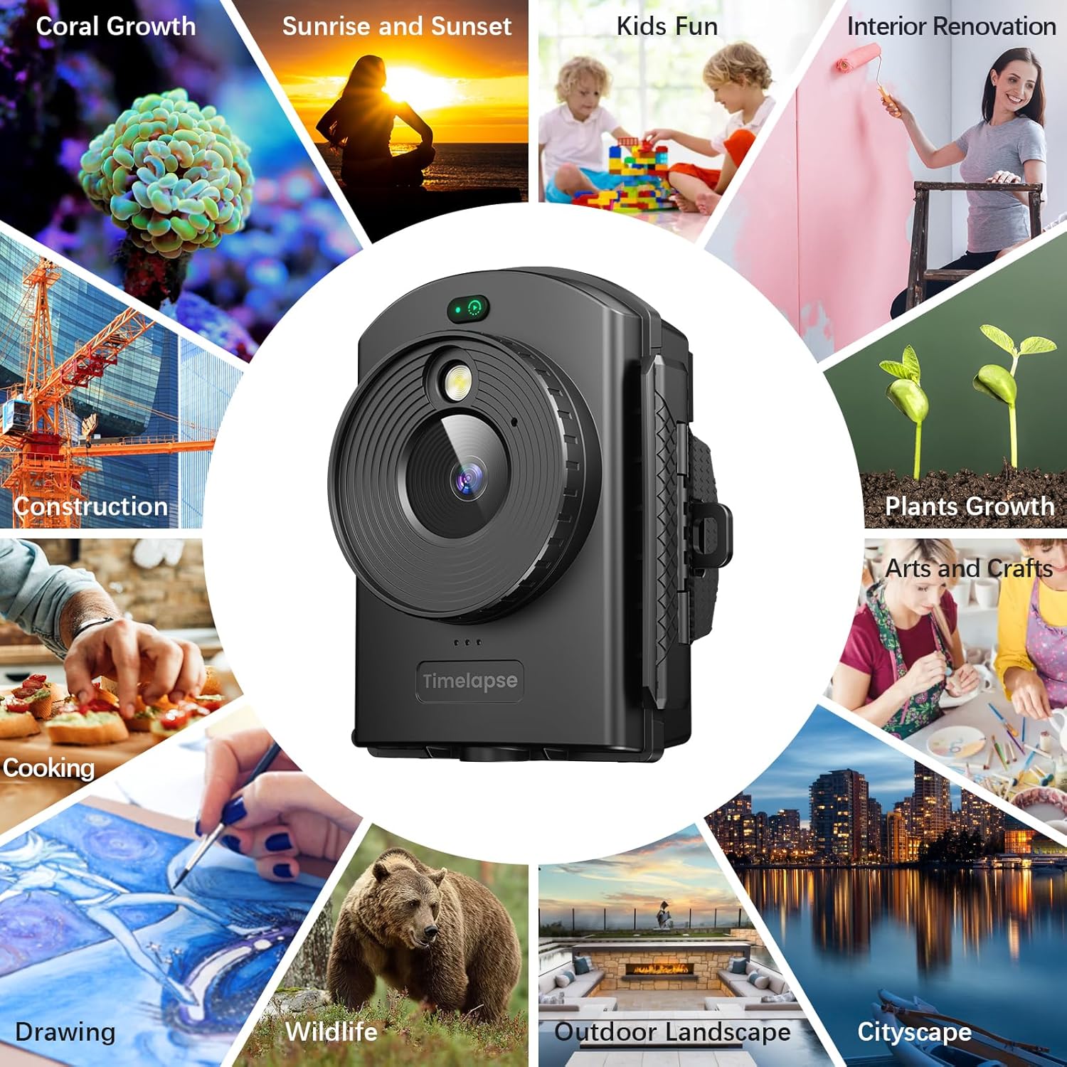 Fotocamera Time Lapse 1080P con IR e LED - immagine 5