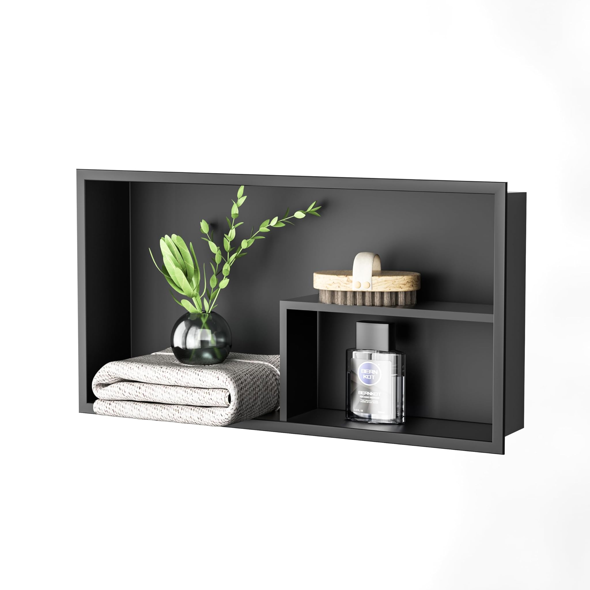 Bernkot Cuccia Doccia Incasso Acciaio Inox, Nero