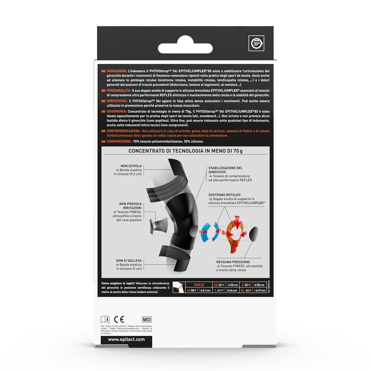 Epitact Ginocchiera Physiostrap Ski (M) - immagine 3