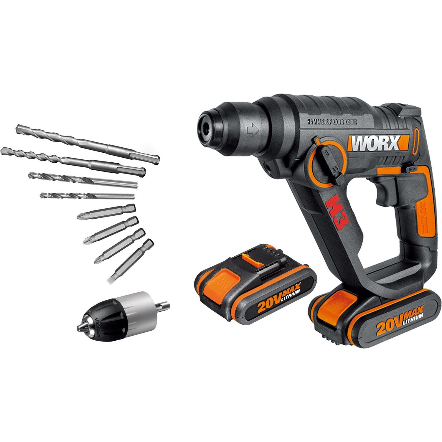 Worx WX390.1 H3 Martello Pneumatico 20V