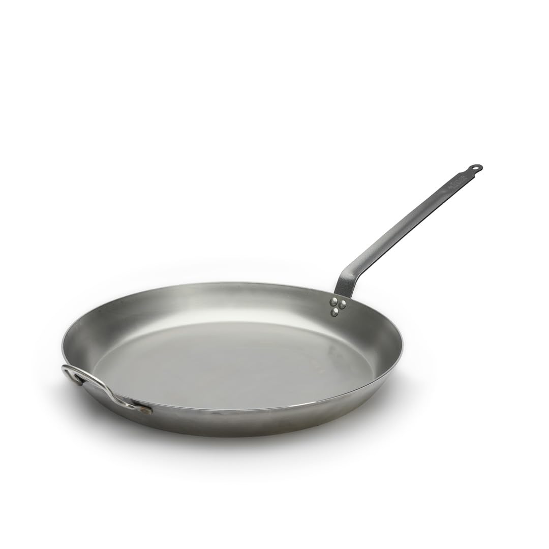 De Buyer - Padella tonda da frittura, Acciaio inossidabile , Diametro: 50 cm