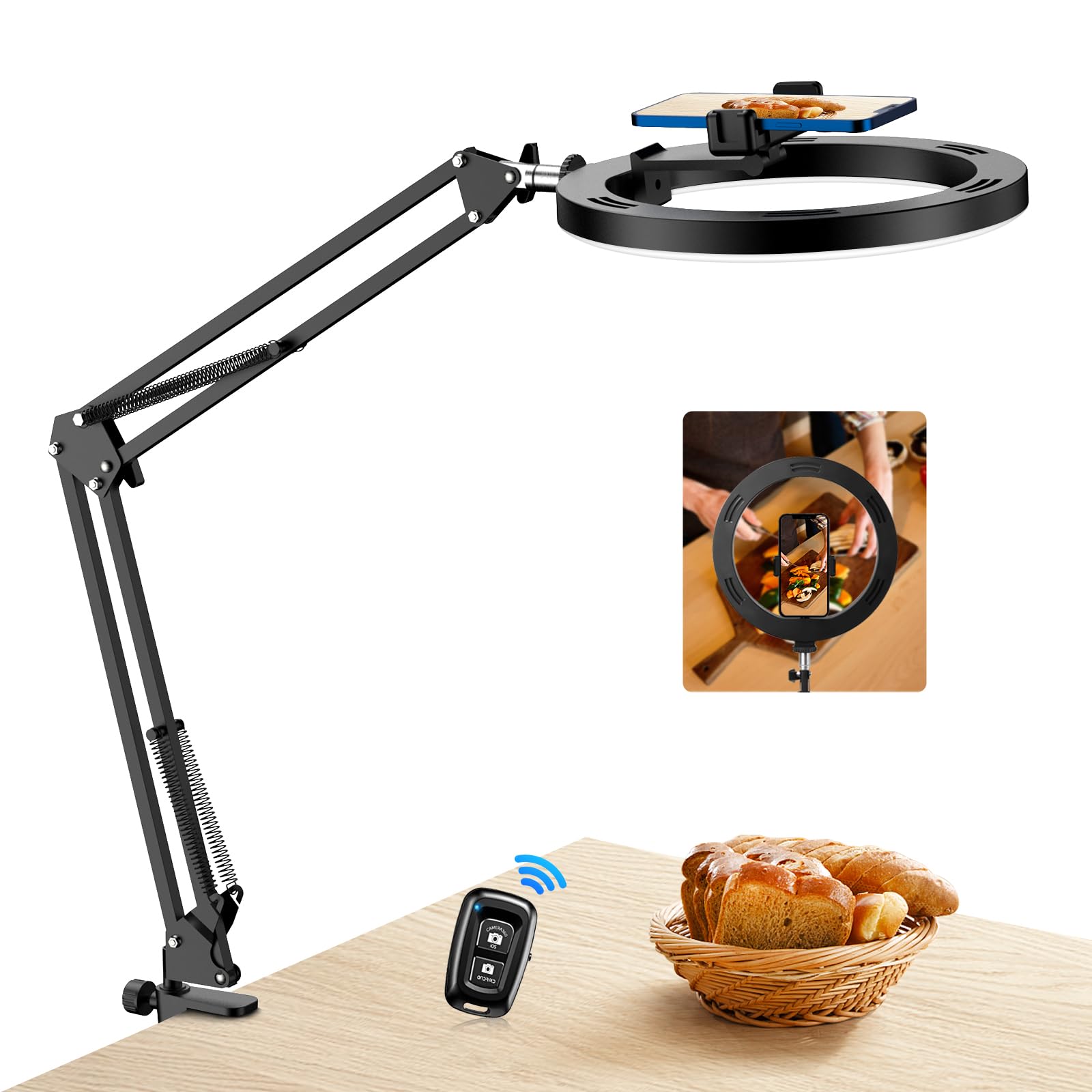 Evershop Ring Light 10" con Braccio Flessibile