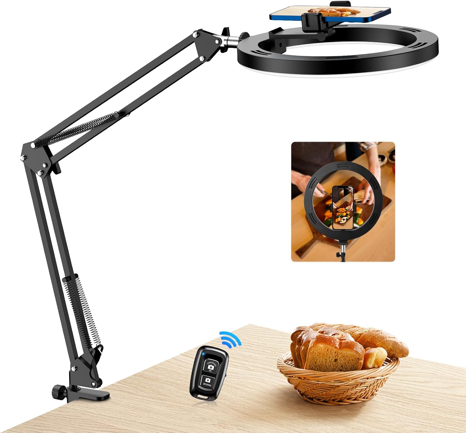 Evershop Ring Light 10" con Braccio Flessibile - immagine 1