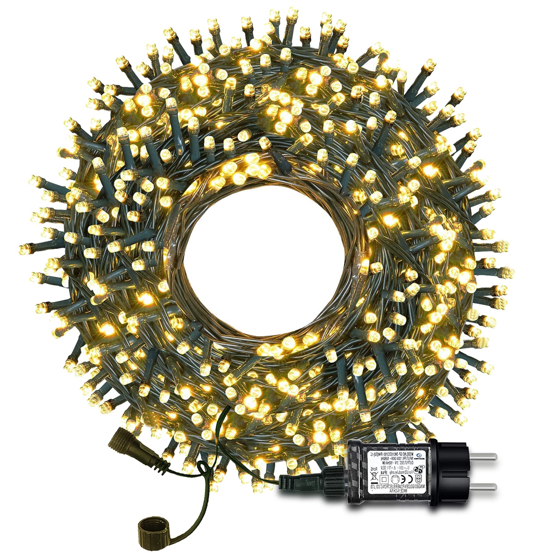 Luci da Esterno Giardino 30M 300LEDs Bianco Caldo